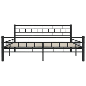 Bettgestell Schwarz Stahl 160×200 cm
