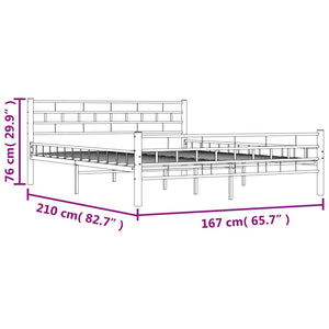 Bettgestell Schwarz Stahl 160×200 cm
