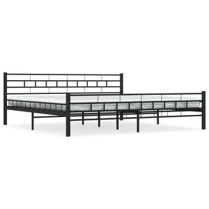 Bettgestell Schwarz Stahl 200x200 cm