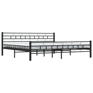 Bettgestell Schwarz Stahl 200x200 cm