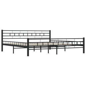 Bettgestell Schwarz Stahl 200x200 cm