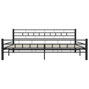 Bettgestell Schwarz Stahl 200x200 cm