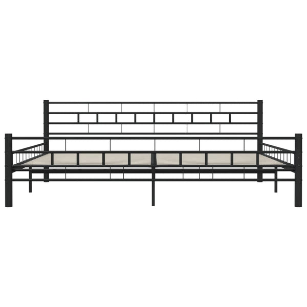 Bettgestell Schwarz Stahl 200x200 cm