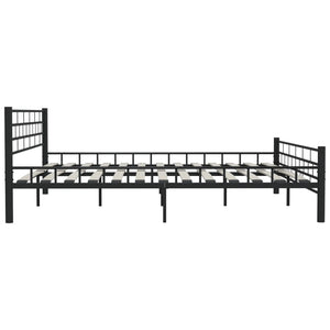 Bettgestell Schwarz Stahl 200x200 cm