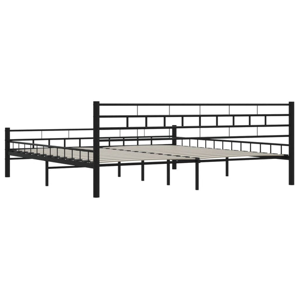 Bettgestell Schwarz Stahl 200x200 cm