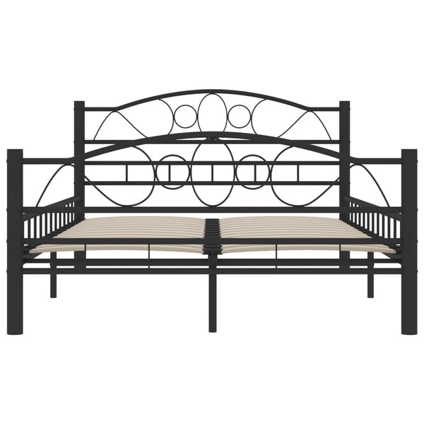 Bettgestell Schwarz Stahl 120x200 cm