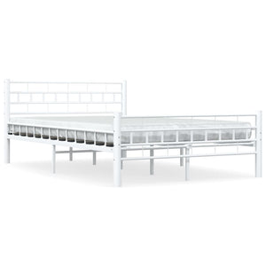 Bettgestell Weiß Metall 140×200 cm