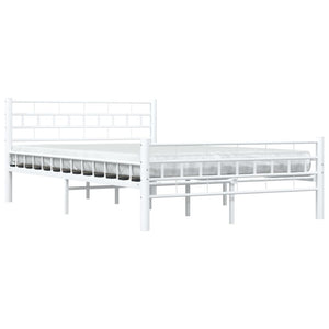 Bettgestell Weiß Metall 140×200 cm