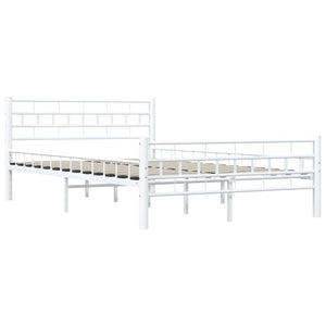 Bettgestell Weiß Metall 140×200 cm