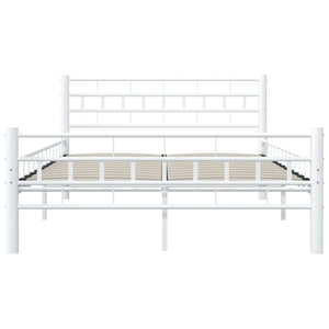 Bettgestell Weiß Metall 140×200 cm