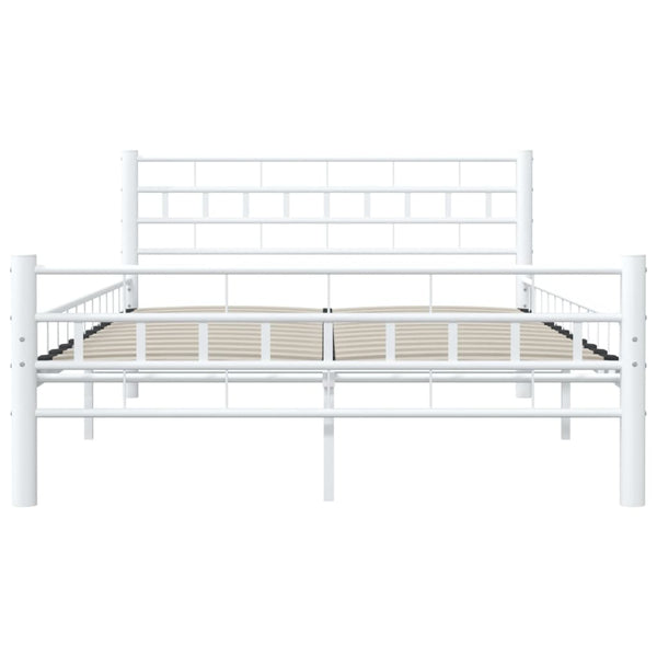 Bettgestell Weiß Metall 140×200 cm