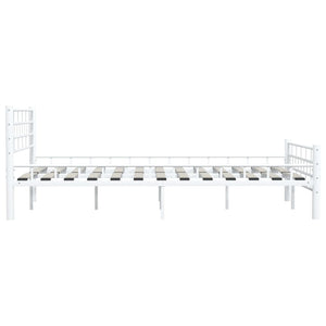 Bettgestell Weiß Metall 140×200 cm