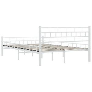 Bettgestell Weiß Metall 140×200 cm