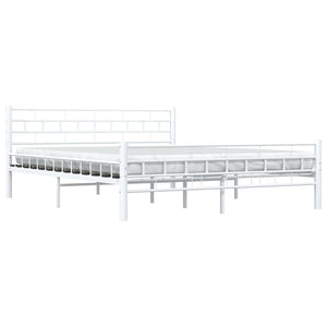 Bettgestell Weiß Metall 160×200 cm