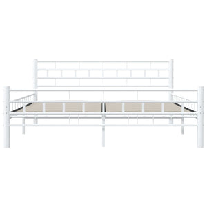 Bettgestell Weiß Metall 160×200 cm