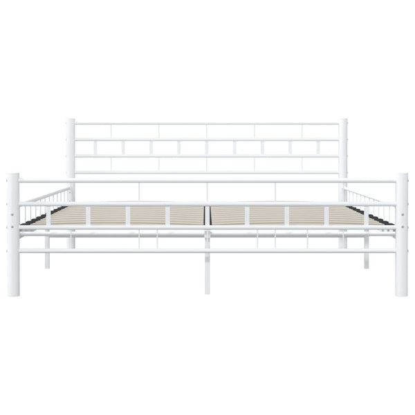 Bettgestell Weiß Metall 160×200 cm