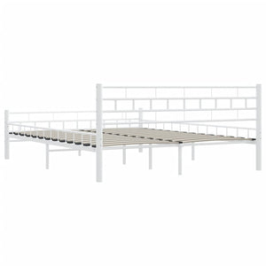 Bettgestell Weiß Metall 160×200 cm