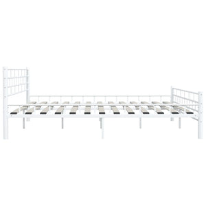 Bettgestell Weiß Metall 200×200 cm