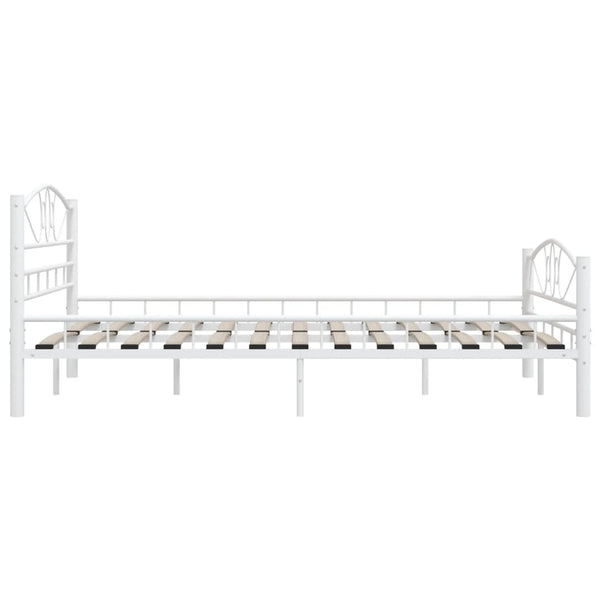 vidaXL Cadre de lit Blanc Métal 160x200 cm