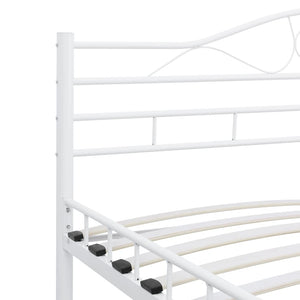vidaXL Cadre de lit Blanc Métal 160x200 cm