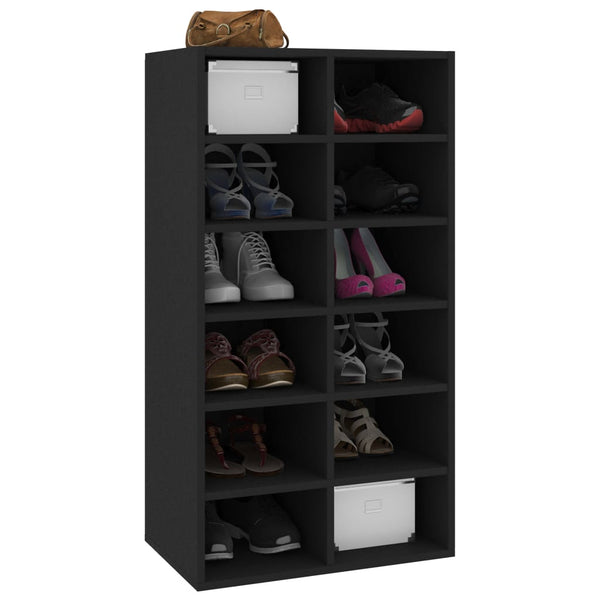 Schuhregal Schwarz Holzwerkstoff