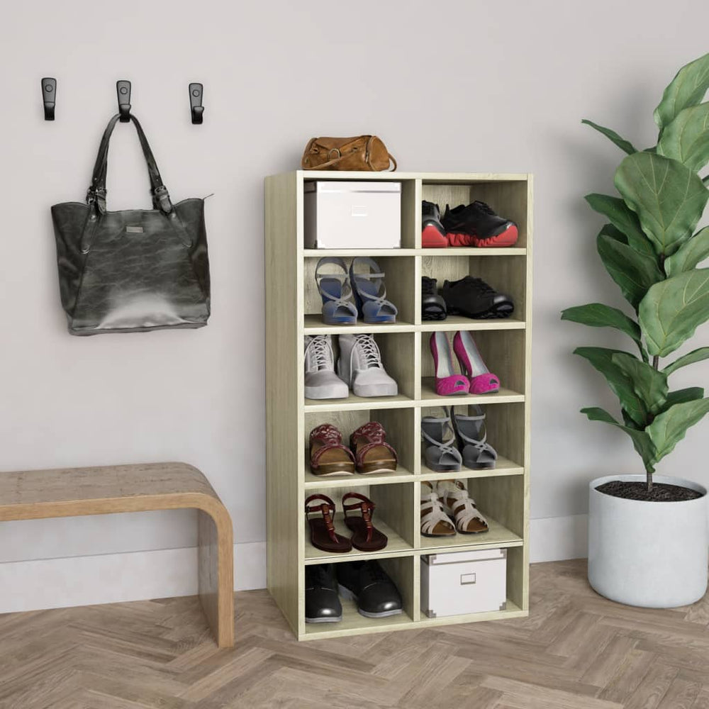 Schuhregal Sonoma Eiche 54x34x100,5 cm