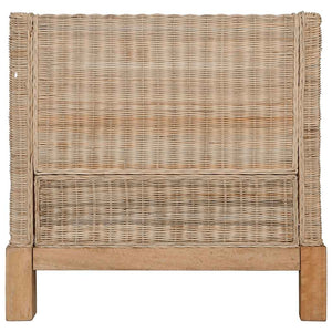 3-tlg. Sofagarnitur mit Auflagen Natur Rattan