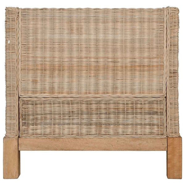 3-tlg. Sofagarnitur mit Auflagen Natur Rattan