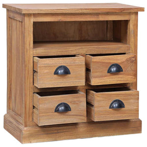 Beistellschrank 60 x 30 x 60 cm Massivholz Teak