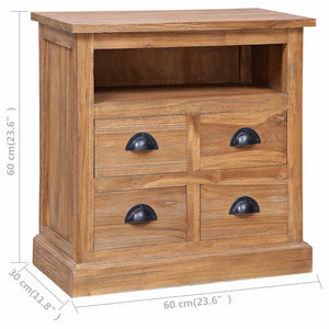 Beistellschrank 60 x 30 x 60 cm Massivholz Teak