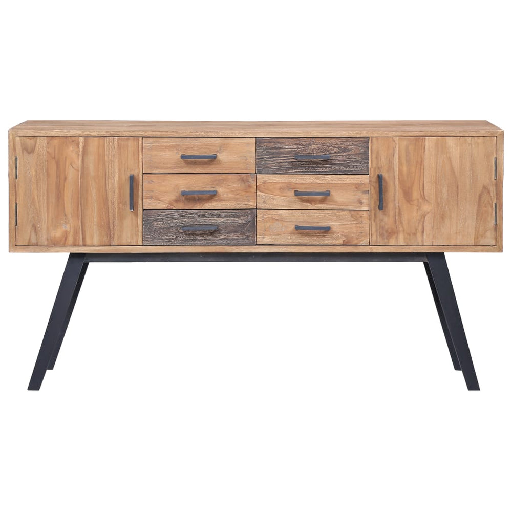 vidaXL Side Cabinet 110x30x75 cm Solid Teak Wood
