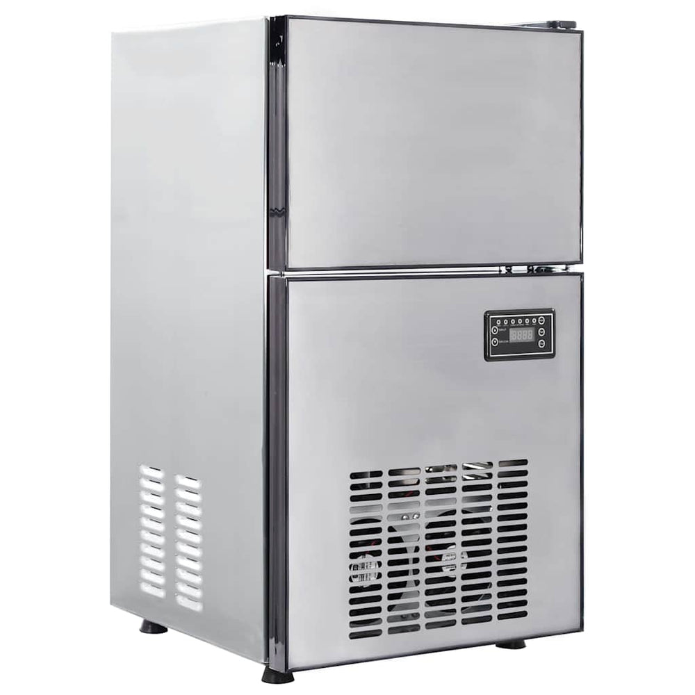 vidaXL Ice Cube Maker with Door Silver 43 x 40 x 71 cm Stainless Steel