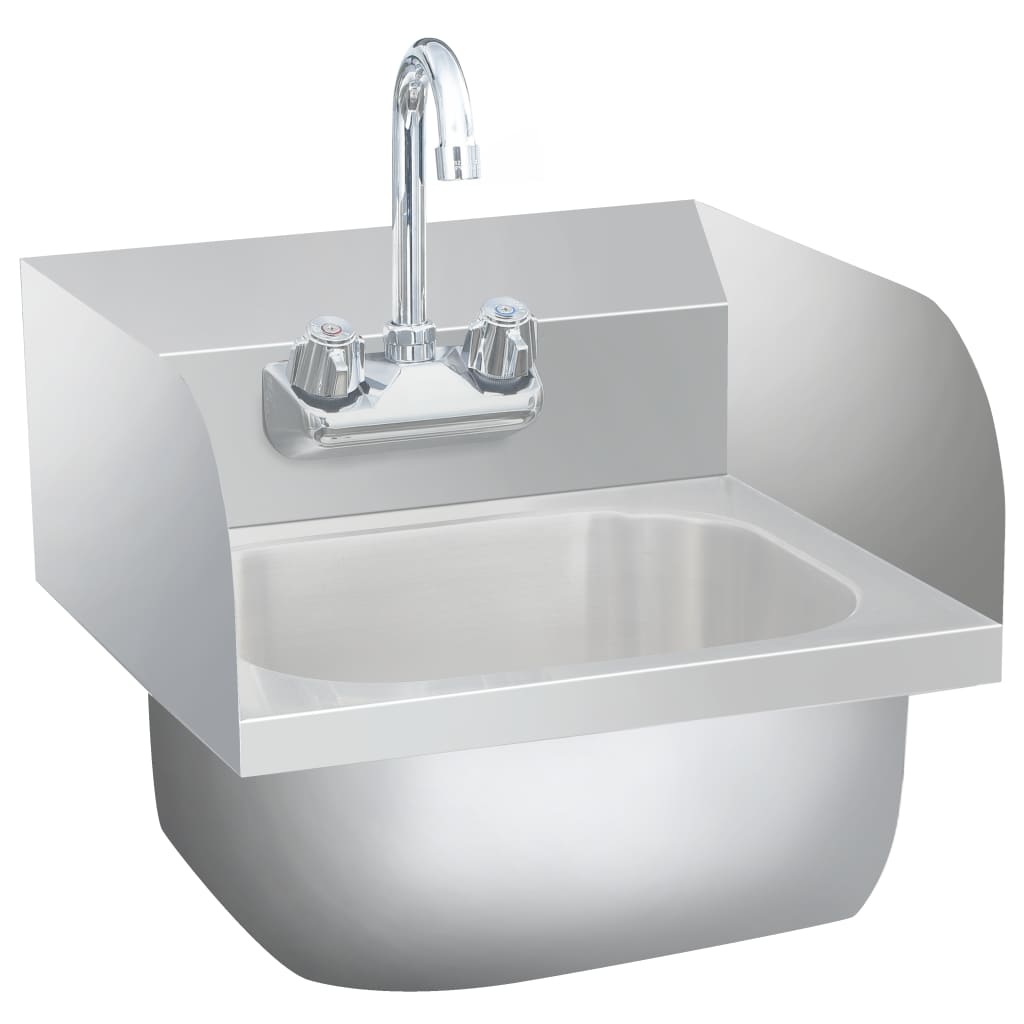 Gastro Handwaschbecken Edelstahl mit Wasserhahn