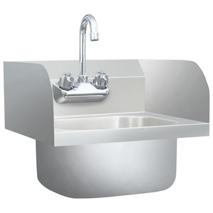 Gastro Handwaschbecken Edelstahl mit Wasserhahn