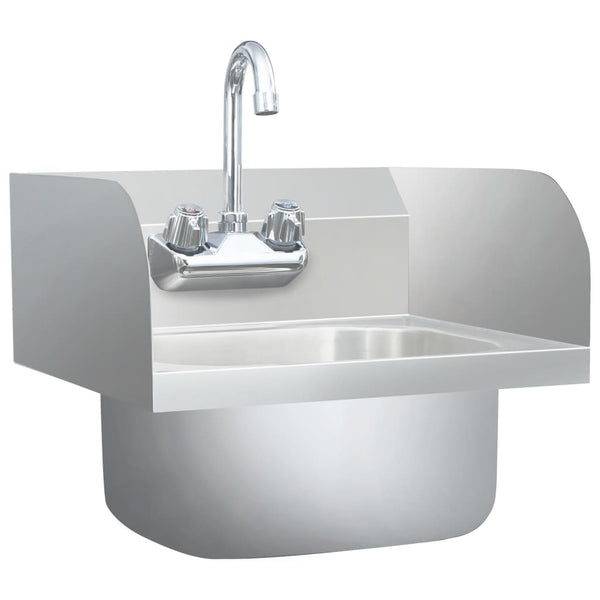 Gastro Handwaschbecken Edelstahl mit Wasserhahn
