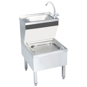 Gastro Handwaschbecken Edelstahl Freistehend mit Hahn