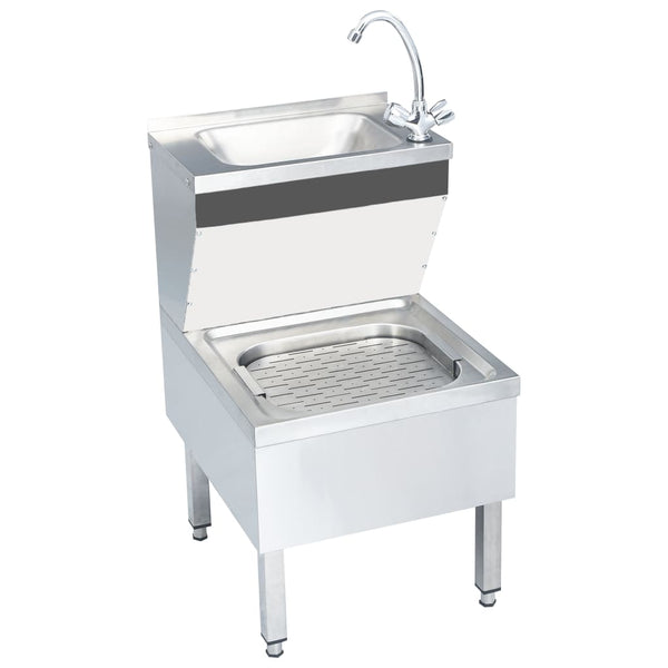 Gastro Handwaschbecken Edelstahl Freistehend mit Hahn