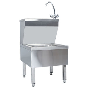 Gastro Handwaschbecken Edelstahl Freistehend mit Hahn