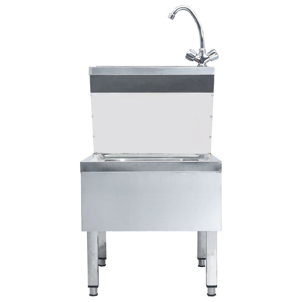 Gastro Handwaschbecken Edelstahl Freistehend mit Hahn