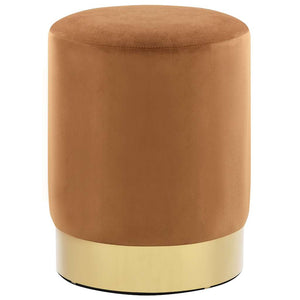 Hocker Braun und Golden Samt 28 x 36 cm