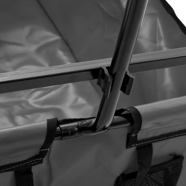 Klappbarer Handwagen Stahl Grau