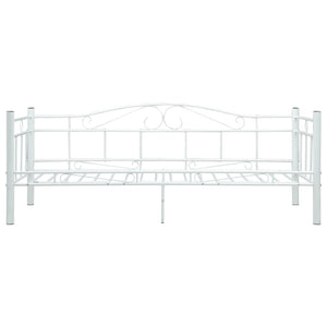 Tagesbett-Rahmen Weiß Metall 90×200 cm
