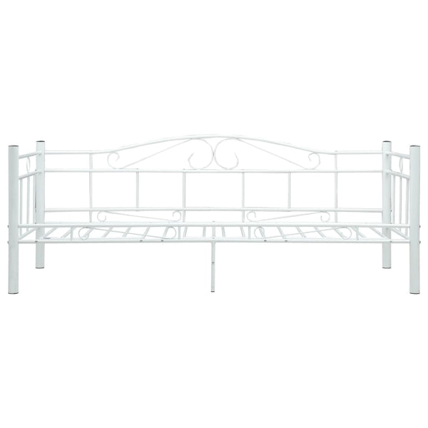 Tagesbett-Rahmen Weiß Metall 90×200 cm
