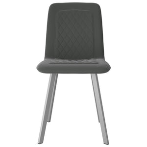 Esszimmerstühle 2 Stk. Grau Samt