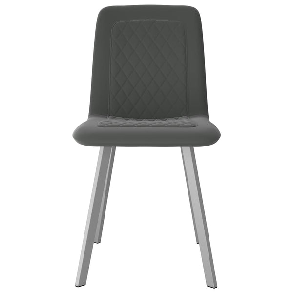 Esszimmerstühle 2 Stk. Grau Samt