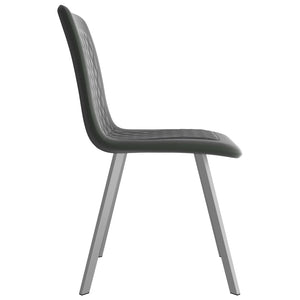 Esszimmerstühle 2 Stk. Grau Samt