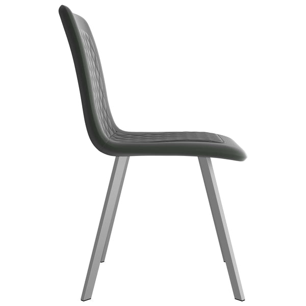 Esszimmerstühle 2 Stk. Grau Samt