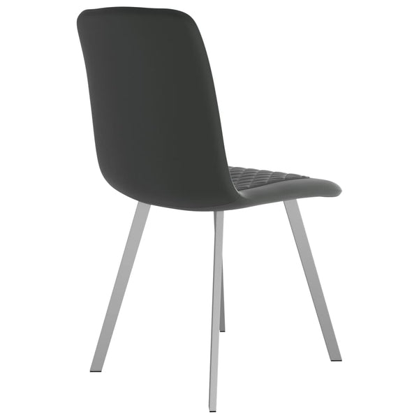 Esszimmerstühle 2 Stk. Grau Samt