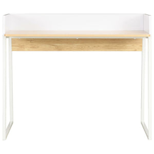 Schreibtisch Weiß und Eiche 90x60x88 cm