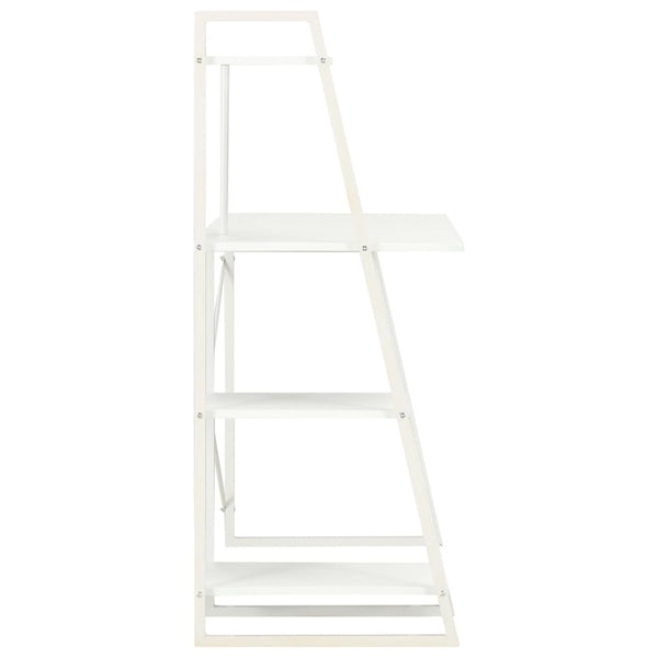 Schreibtisch mit Regaleinheit Weiß 102×50×117 cm